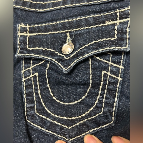 Authentic dark blue True Religions, Gem detailing throughout. Size 27 - Picture 6 of 11